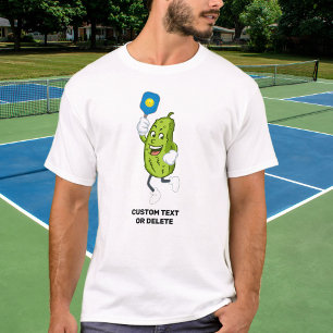 ピッおもしろいク遊ルのピクルボールカスタム文字 Tシャツ