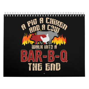 ピッおもしろいグチキンコウバーB Q Bbqシェフクッキー調理師 カレンダー