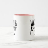 ピッかわいらしク時計&コー祈ヒマグ ツートーンマグカップ (中央)