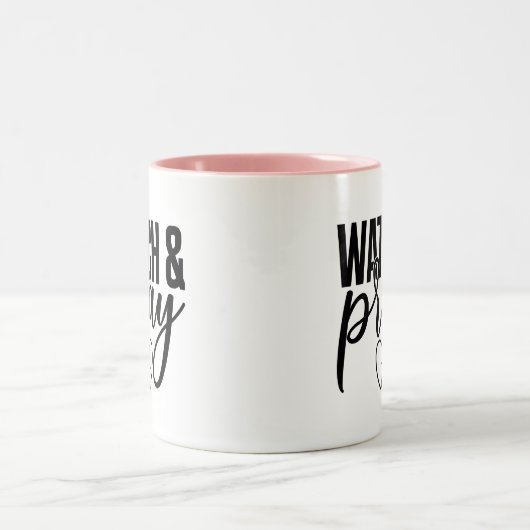 ピッかわいらしク時計&コー祈ヒマグ ツートーンマグカップ (中央)