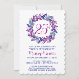 ピッエレガントクシルバー25結婚周年 招待状