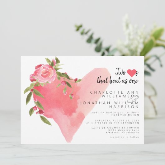 ピッエレガントクハートを1枚の写真としてバレンタインデー 招待状 (スタンド正面)