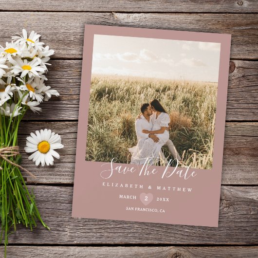 ピッエレガントク素朴フォト結婚式の日付を保存