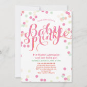 ピッカラフルクモダンガールベビー振りかける招待状 招待状 (正面)