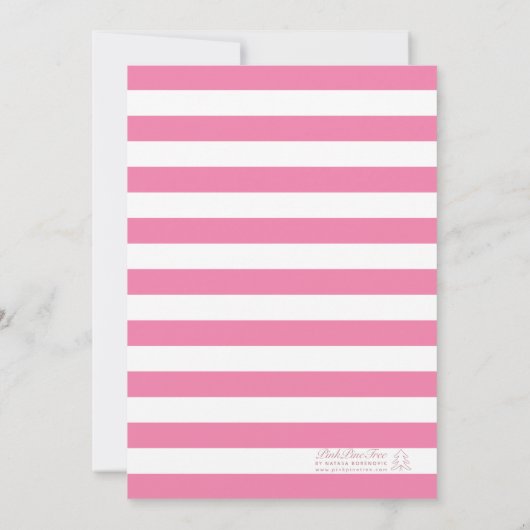 ピッカラフルクモダンガールベビー振りかける招待状 招待状 (裏面)