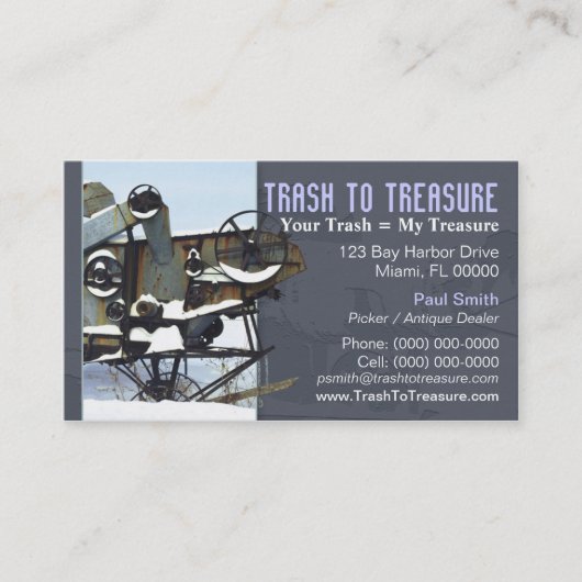 ピッカーまたは骨董屋の名刺 名刺 (正面)