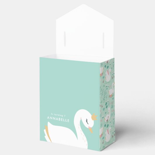 ピッガーリークエレガントフォト美しい白鳥パーティー フェイバーボックス (オープン)