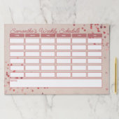 ピッガーリークスター週刊学校スケジュール ペーパーパッド (インサイチュ)