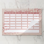 ピッガーリークスター週刊学校スケジュール ペーパーパッド (折り畳み)