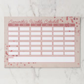 ピッガーリークスター週刊学校スケジュール ペーパーパッド (正面)