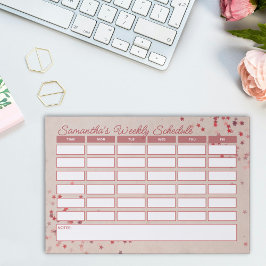 ピッガーリークスター週刊学校スケジュール ペーパーパッド