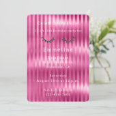 ピッガーリークストライプグリッターきらびやかな黒まつげ 招待状 (スタンド正面)