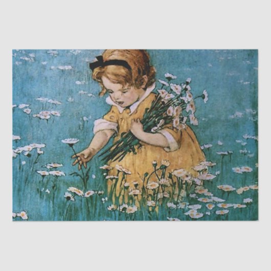 ピッキングデイジーby Jessie Willcox Smith 薄葉紙 (正面)