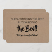 ピッキング最高の-花婿介添人提案 招待状 (正面/裏面)