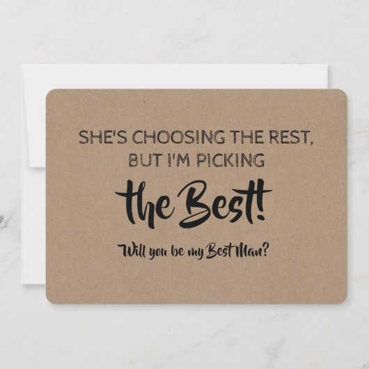 ピッキング最高の-花婿介添人提案 招待状 (正面)