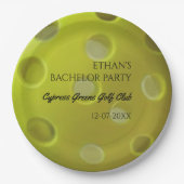 ピッキーボール誕生日パーティーバチュラーパーティスポーツ ペーパープレート (正面)