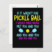 ピックおもしろいルボールチーム引用文ピックルボールプレーヤー ポストカード (正面/裏面)