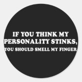 ピックアもしップ考えライン – お前の人格はT ラウンドシール (正面)