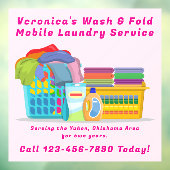 ピックアカスタマイズップドロップオフ洗濯折り物洗濯サービス ウィンドウサイン (シート3)