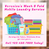 ピックアカスタマイズップドロップオフ洗濯折り物洗濯サービス ウィンドウサイン (シート2)