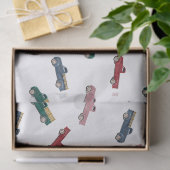 ピックアップトラックかわいい車の輸送 薄葉紙 (ギフト)