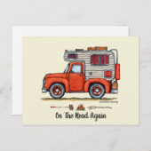 ピックアップトラックキャンパー、RV、トレーラーまたはキャビン ポストカード (正面/裏面)