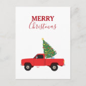 ピックアップトラッククリスマスツリー シーズンポストカード (正面)
