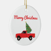 ピックアップトラッククリスマスツリー セラミックオーナメント (右)