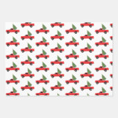 ピックアップトラッククリスマスツリー ラッピングペーパーシート (正面3)