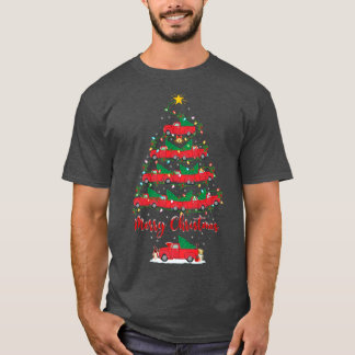 ピックアップトラッククリスマス照明サンタピックアップトラックの充電 Tシャツ