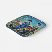 ピックアップトラック付きカウボーイ卒業カスタム男 ペーパープレート (傾斜あり)