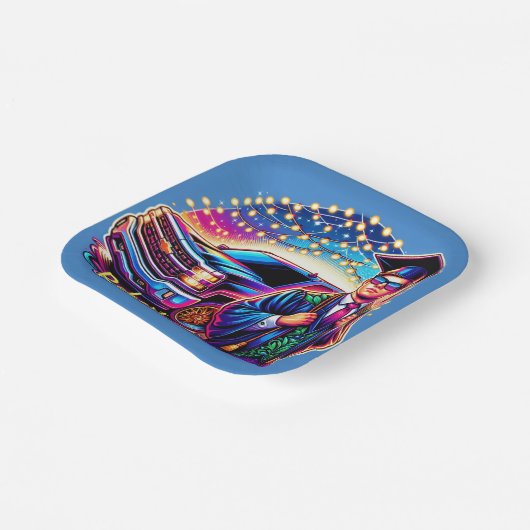 ピックアップトラック付き卒業カスタム男 ペーパープレート (傾斜あり)