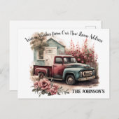 ピックアップトラック引っ越しました発表葉書 ポストカード (正面/裏面)