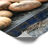 ピックアップトラック秋 ポスター (角)