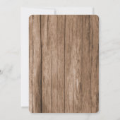 ピックアップトラック素朴と花の水の色結婚の 招待状 (裏面)