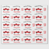 ピックアップトラック輸送トラック名と年齢 ラッピングペーパー (フラット)