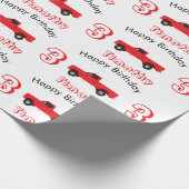 ピックアップトラック輸送トラック名と年齢 ラッピングペーパー (角)