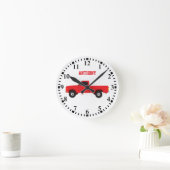 ピックアップパーソナライズされたトラック輸送トラック ラウンド壁時計 (ホーム)