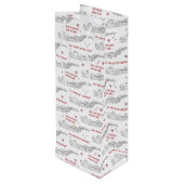 ピックアップラインバレンタインおもしろいトラック愛好家 ワインギフトバッグ (裏面アングル)