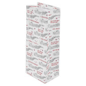 ピックアップラインバレンタインおもしろいトラック愛好家 ワインギフトバッグ (正面アングル)