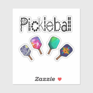 ピックカッコいいルボール&パドルスポーツアート シール
