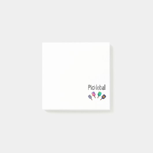 ピックカッコいいルボール&パドルスポーツアート ポストイット (正面)