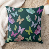 ピックカラー蝶シュレアル&フラタリング クッション (ブランケット)