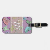 ピックカラー蝶シュレアル&フラタリング ラゲッジタグ (正面横)
