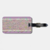 ピックカラー蝶シュレアル&フラタリング ラゲッジタグ (裏面横)