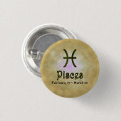 ピックカラー魚座〔占星術の〕十二宮図占星術の記号 缶バッジ (正面&裏面)