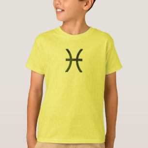 ピックカラー魚座〔占星術の〕十二宮図占星術の記号 Tシャツ