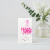 ピックスデザインのホットピンクのシャンデリア/DIYカラー 名刺 (スタンド正面)