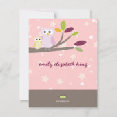 ピックスデザインのマミー＋ベイビー　シャワーに 招待状 (裏面)