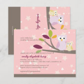 ピックスデザインのマミー＋ベイビー　シャワーに 招待状 (正面/裏面)